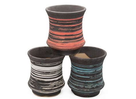 Spinning Pot Set Of 3 With Drainage Holeceramic Pottery Etsy