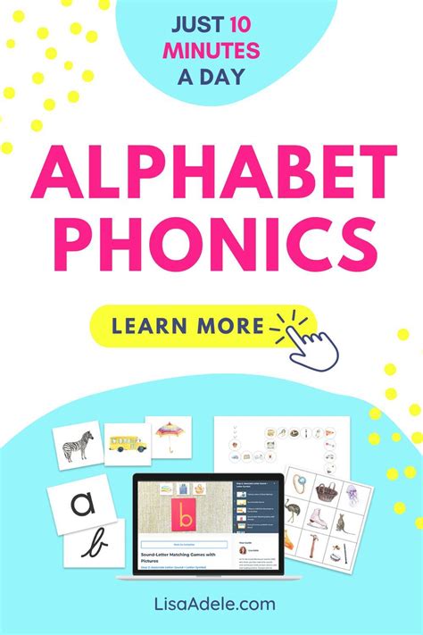 The Front Cover Of Just 10 Minutes A Day Alphabet Phonics Learn More