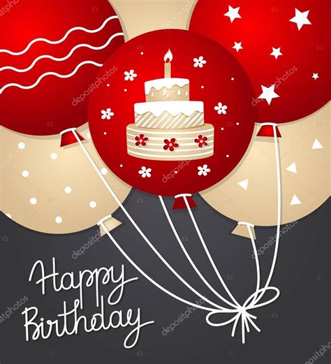 Buon Compleanno Card Template Grafica Vettoriale © Sunolga 138339100