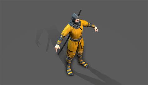 3d Model Ninja Outfit Vr Ar Low Poly Cgtrader