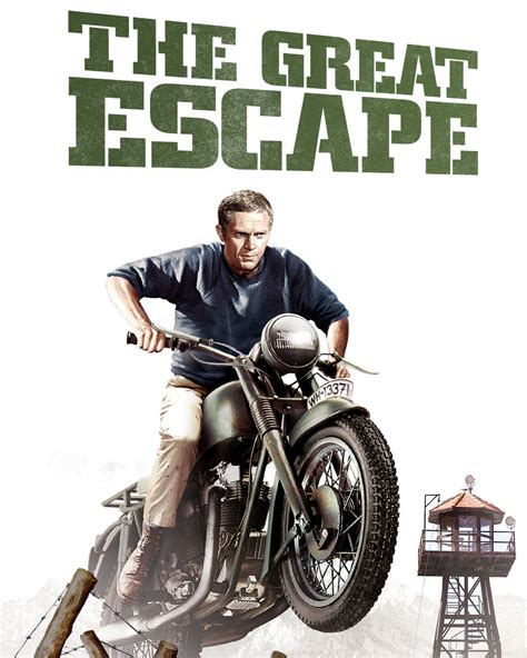 Steve McQueen In The Great Escape Movie Poster 8x10 Color Photo EBay