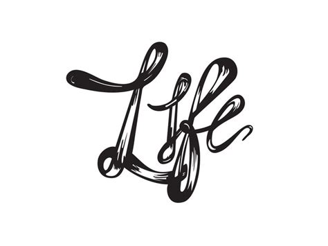 Life Typography Typography Life Lettering