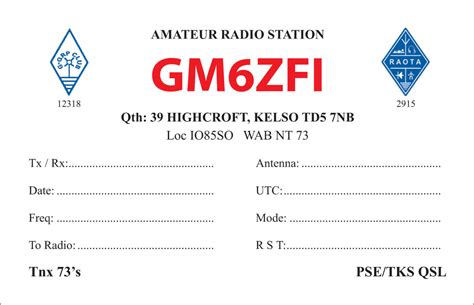 Radio Amateur Qsl Card Printers Uk Examples Of Printed Qsl Cards