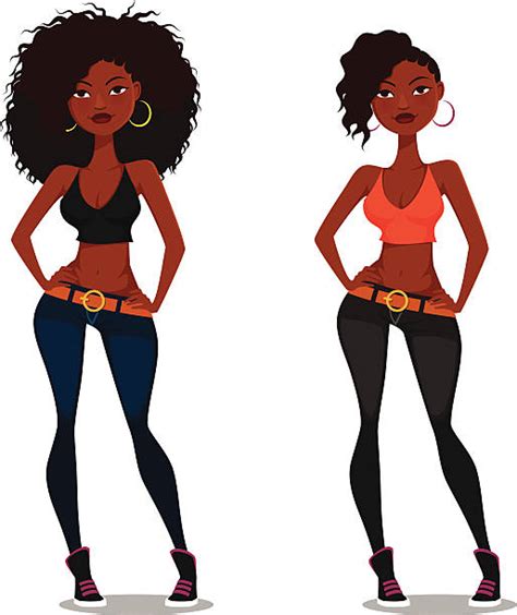 African American Plus Size Models Cartoons Illustrations Royalty Free