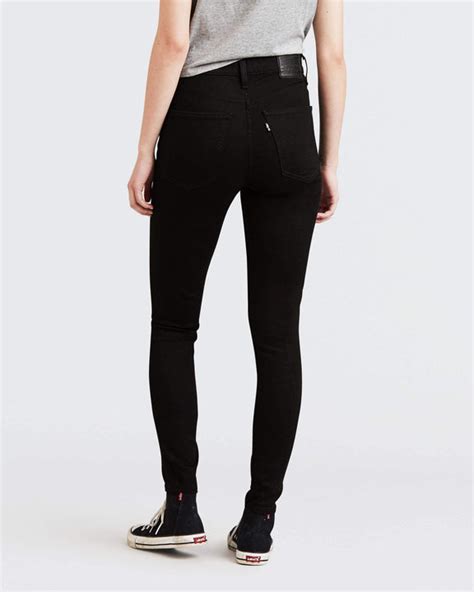 Levis Ladies Mile High Super Skinny Jeans Black Galaxy Jeans And