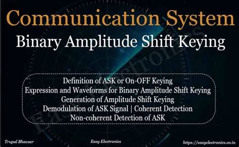 Binary Amplitude Shift Keying Bask On Off Keying Easy Electronics