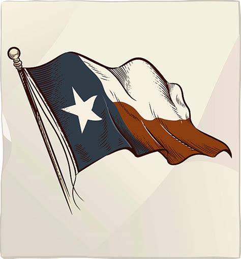 Texas State Flag Waving Clipart