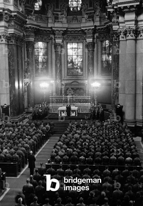 Church Service At Adolf Hitlers Birthday In The Berlin Cathedral B W Photo By