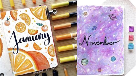 12 Monthly Bullet Journal Themes To Keep You Journaling All Year