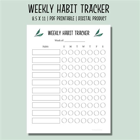21 Days Dry Erase Habit Tracker To Build Good Habits And Routines