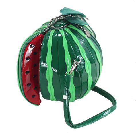 Cute Watermelon Bag Funny Novelty Shaped Bag Unique Fruit Shape Bag