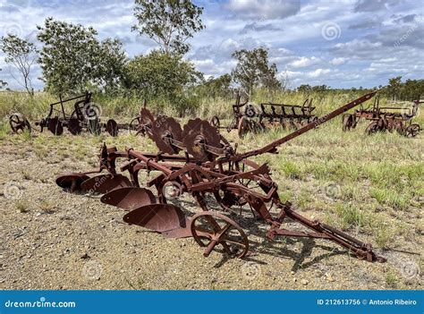 Rusty Vintage Farm Machinery Stock Photo Image Of Outdoors Broken