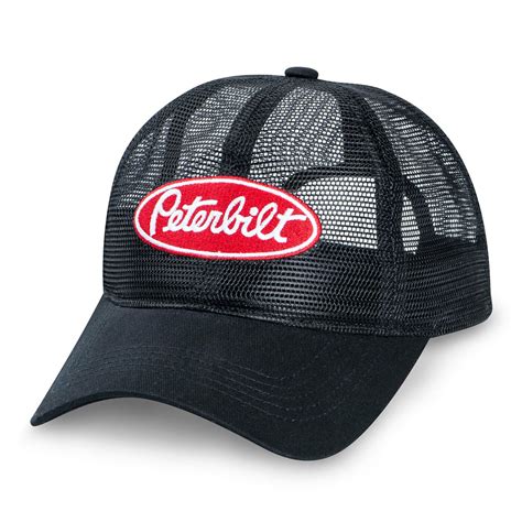 Peterbilt Hat Black All Mesh Summer Truckers Cap