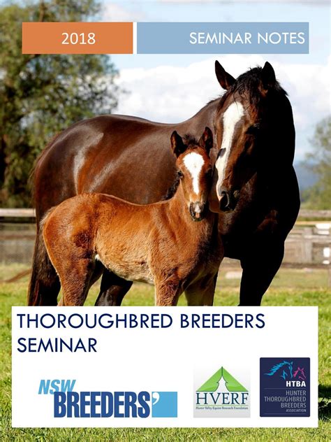 2018 Thoroughbred Breeders NSW Seminar Notes by Thoroughbred Breeders ...