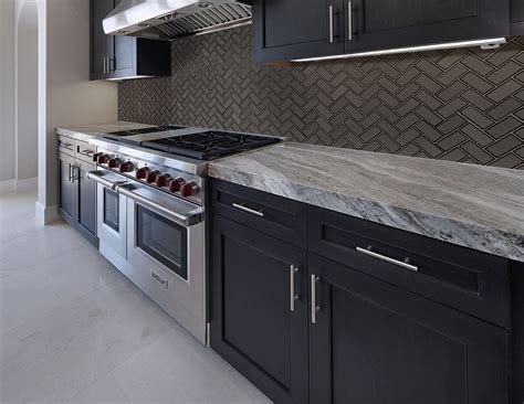 Metallic Gray Herringbone 8mm Backsplash Tile