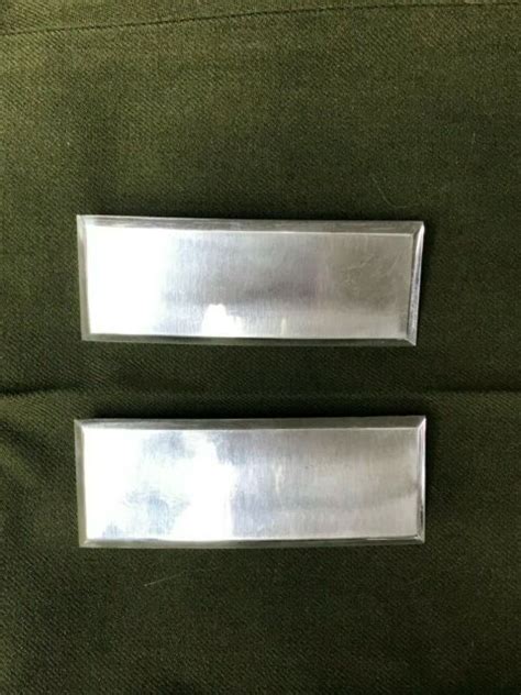 Vintage Over Sized Pair Us Army 1st First Lieutenant Rank Insignia Bars