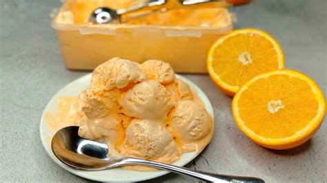 Orange Ice Cream Recipe Homemade Orange Ice Cream Without Machine