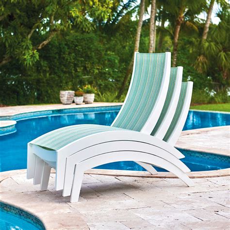 Dune Marine Grade Polymer Sling Stacking Hydro Lounge Chaise