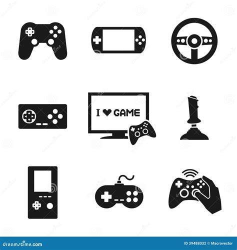 Video Games Controller Icons Set Stock Vector Image 39488032