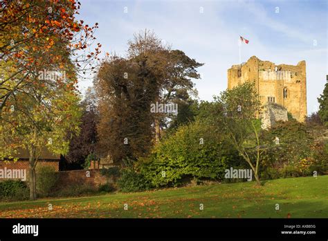 Guildford Castle From Castle Grounds Guildford Surrey England United