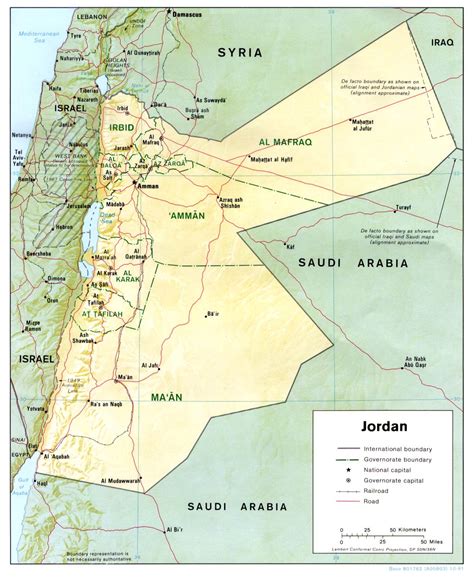 Jordânia Mapas Geográficos Da Jordânia