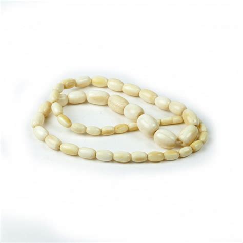 Graduated Ivory Bead Necklace With Screw Clasp Necklacechain Jewellery