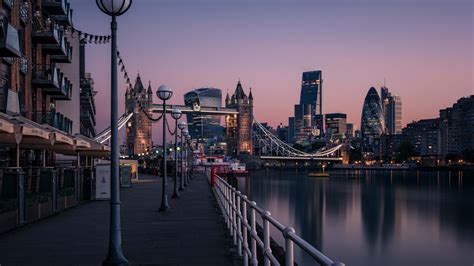 2560x1440 Resolution London England Tower Bridge Thames River Cityscape