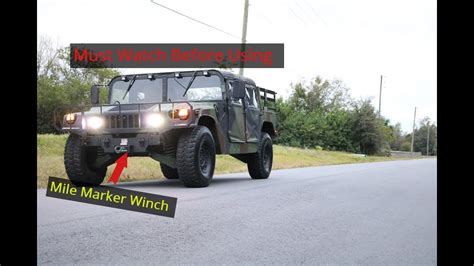 Humvee Build Hmmwv Winch Operation And Testing Youtube