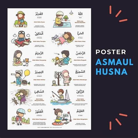 Poster Asmaul Husna Untuk Anak Balita LumaLumi