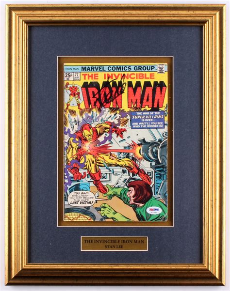 Stan Lee Signed Iron Man Issue 77 14x18 Custom Framed Comic Book