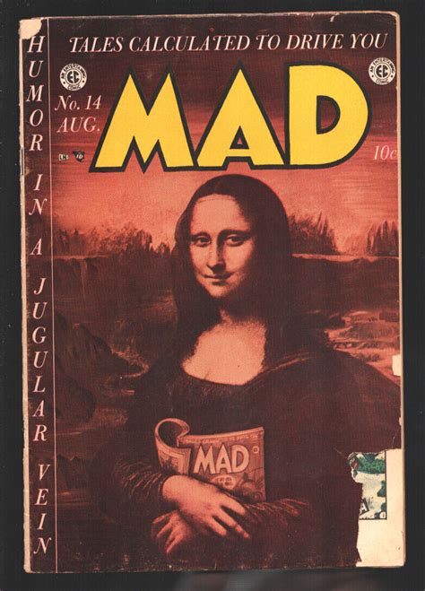 Mad 14 1954 Ec Mona Lisa Cover Wally Wood Will Elder Jack Davis Wally