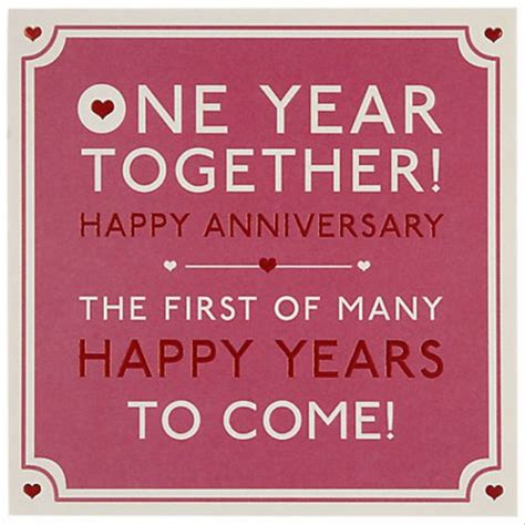 One Year Together Happy Anniversary Wishes Greetings Pictures