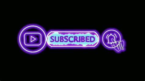Neon Subscribe Animation For Youtube Channel Etsy