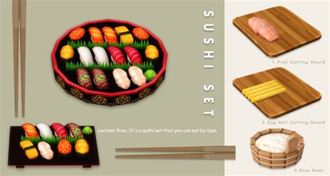 Sushi Set Custom Food By Oni Liquid Sims
