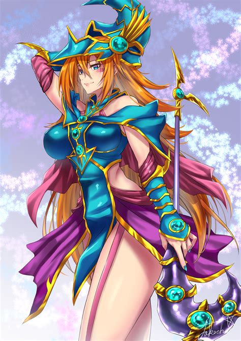 Takecha Magicians Valkyria Yu Gi Oh Highres 1girl Arm Up Bare Shoulders Blue Eyes