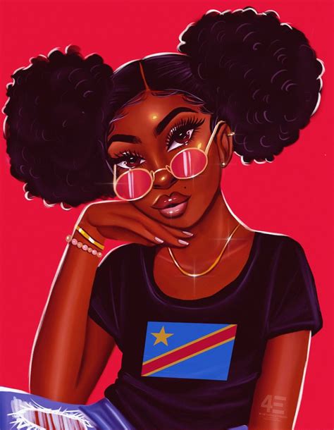 congolese babe red mini art print by 4everestherr drawings of black girls black girl art