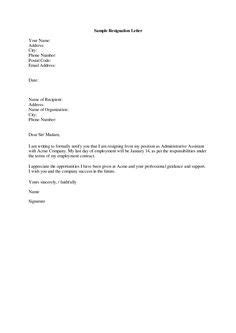 I would like to thank you for all of the great opportunities i. formal resignation letter 1 month notice Google Search | Resignation letter, Formal resignation ...