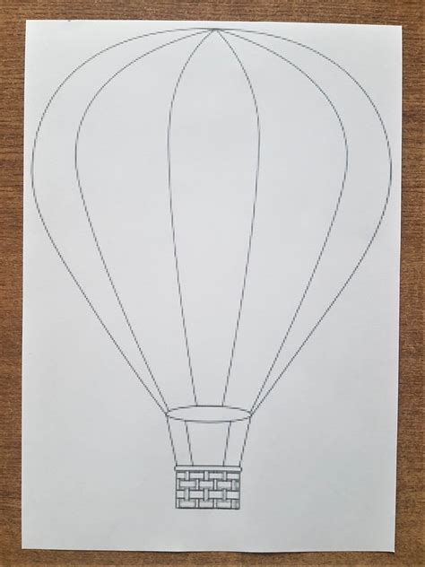 Printable Cut Out Hot Air Balloon Template