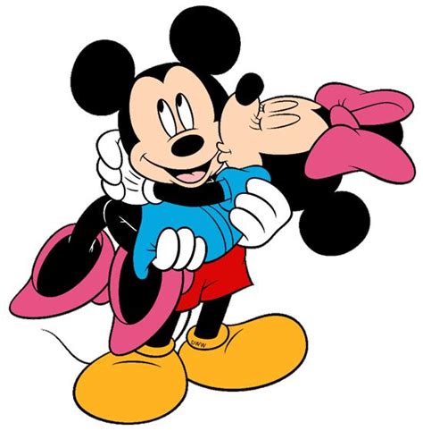 Minnie Kissing Her Hero Mickey Mickey Mouse Mickey Mouse Cartoon