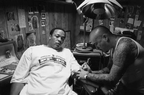 Dre Getting His Tattoo Done My Mr Cartoon Same Artist Who Does