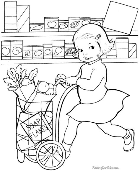 Grocery Store Printable Coloring Pages Coloring Pages