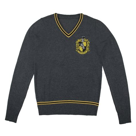 Buy Harry Potter Hufflepuff Grey Knitted Sweater Medium M