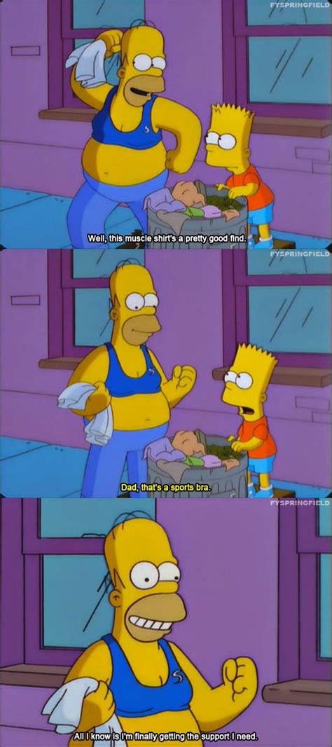 sports bra simpsons funny simpsons quotes the simpsons