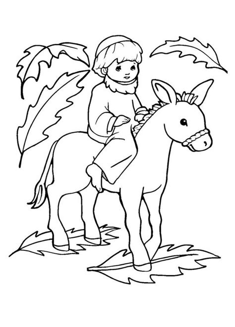 Search through more than 50000 coloring pages. Picture Of Jesus On A Donkey Palm Sunday Coloring Page ...