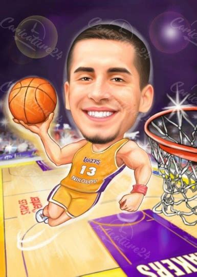 Customized Basketball Player Caricature From A Photo The Perfect