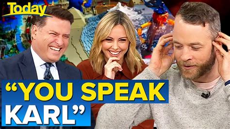 Ally Says Hamish Blake Can Speak Karl Today Show Australia Youtube
