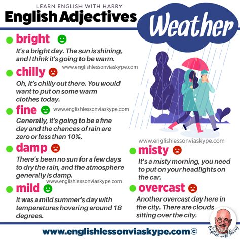 Advanced Adjectives For Describing The Weather English With Harry 👴