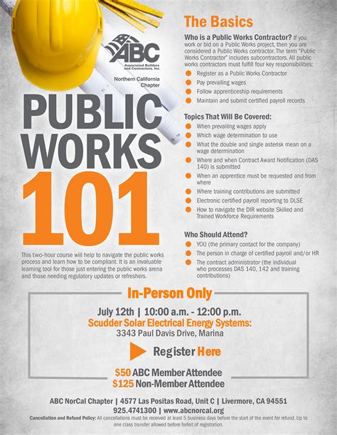Public Works 101 In Person Only 7 12 22 Abc Norcal