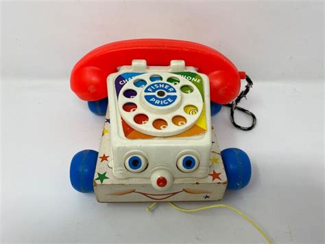 Fisher Price Vintage Chatter Phone 1961 Phone Rotary Dial Pull Etsy