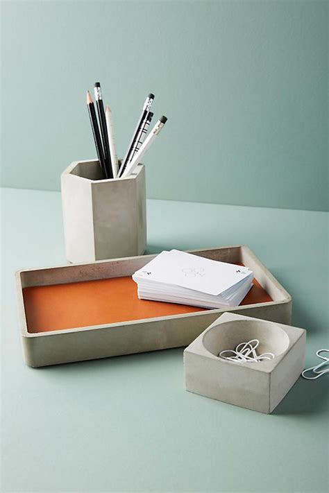 Whether you're looking for something clean and simple or fun and cute our unique selection of. Slide View: 1: Cement Desk Tray | Desk tray, Unique office ...